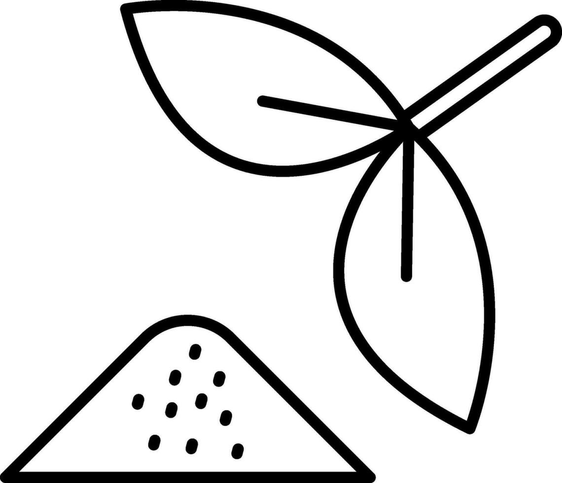 Herbal Line Icon vector