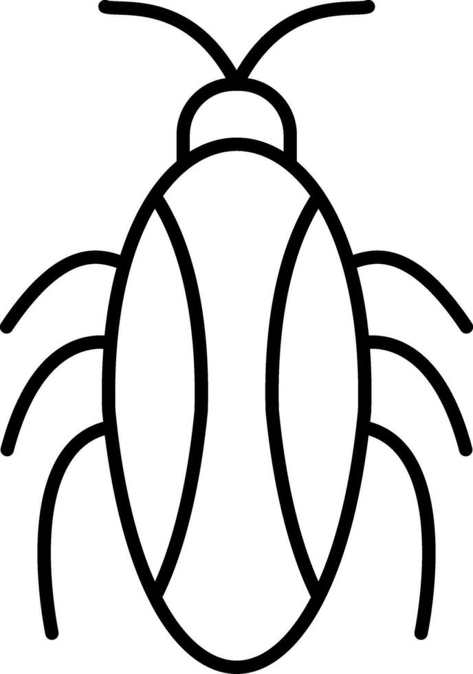 Cockroach Line Icon vector