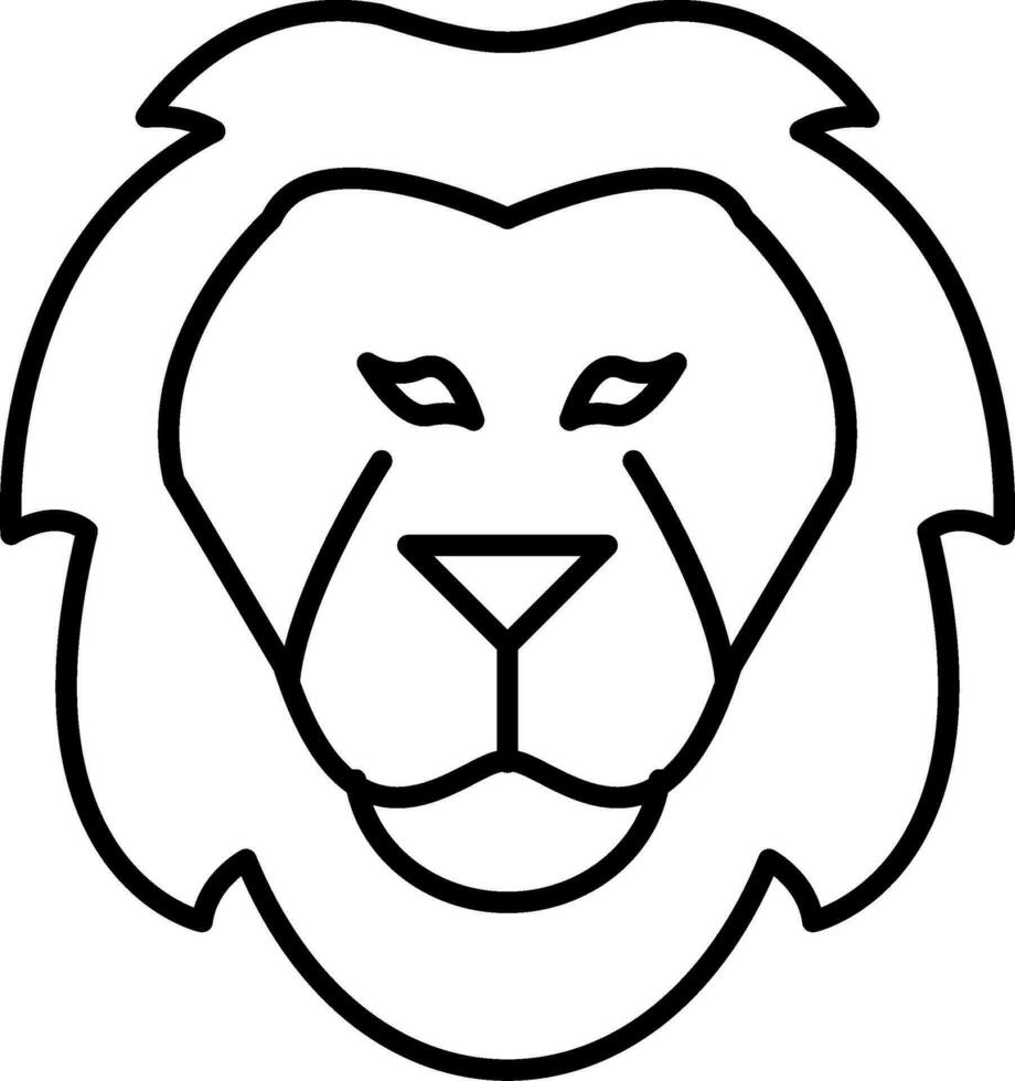 Lion Line Icon vector