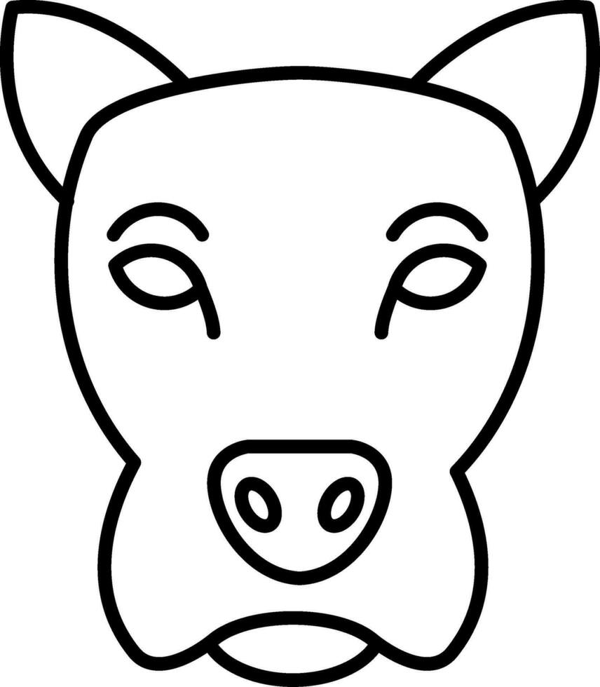 Dog Line Icon vector