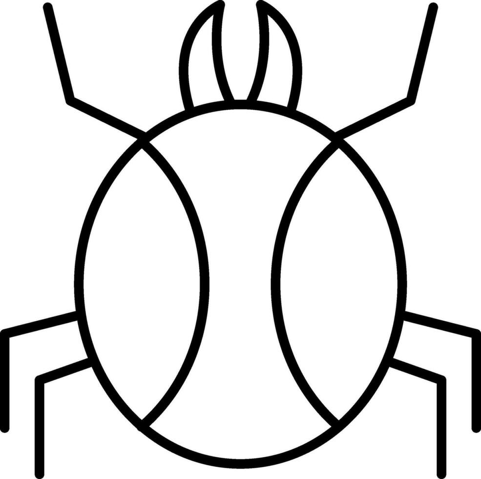 icono de línea de araña vector