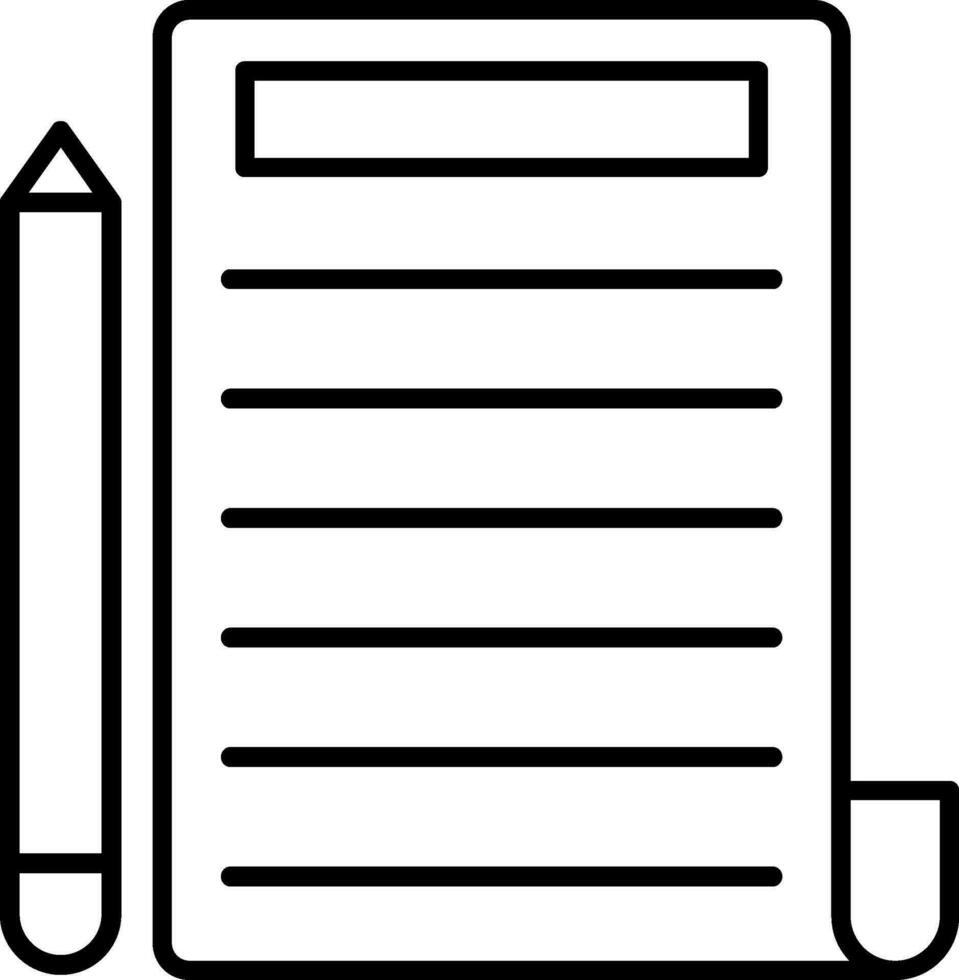 Write Line Icon vector