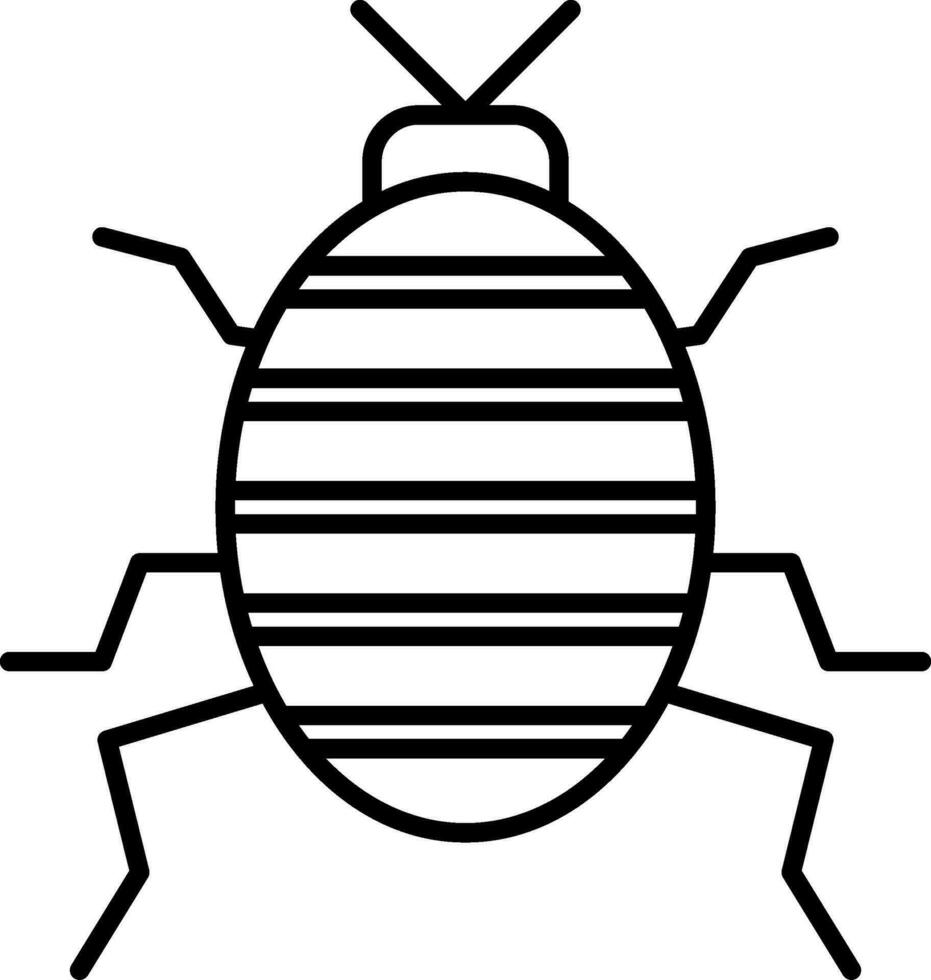 Bug Line Icon vector
