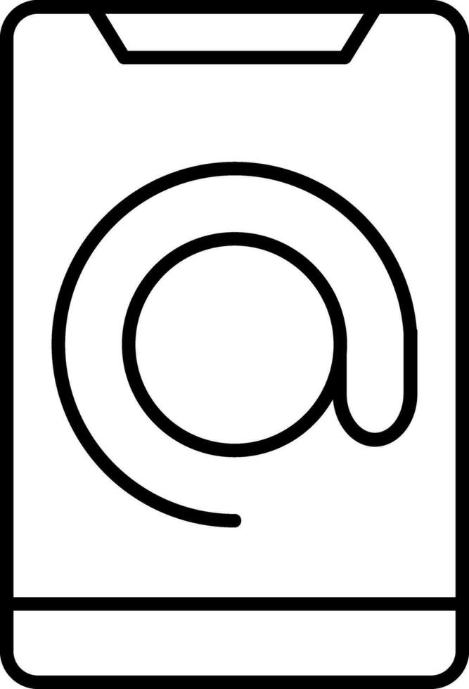 Arroba Line Icon vector
