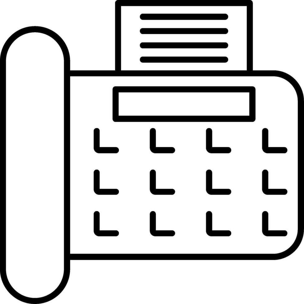 Fax Line Icon vector