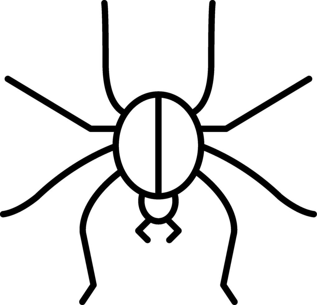 Spider Line Icon vector