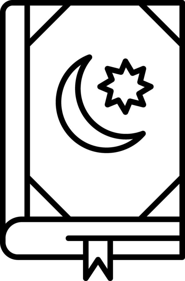 Quran Line Icon vector