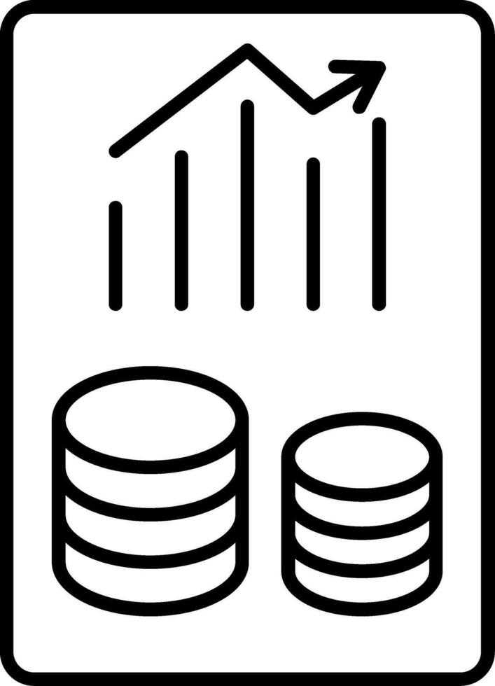 Finance Report Line Icon vector