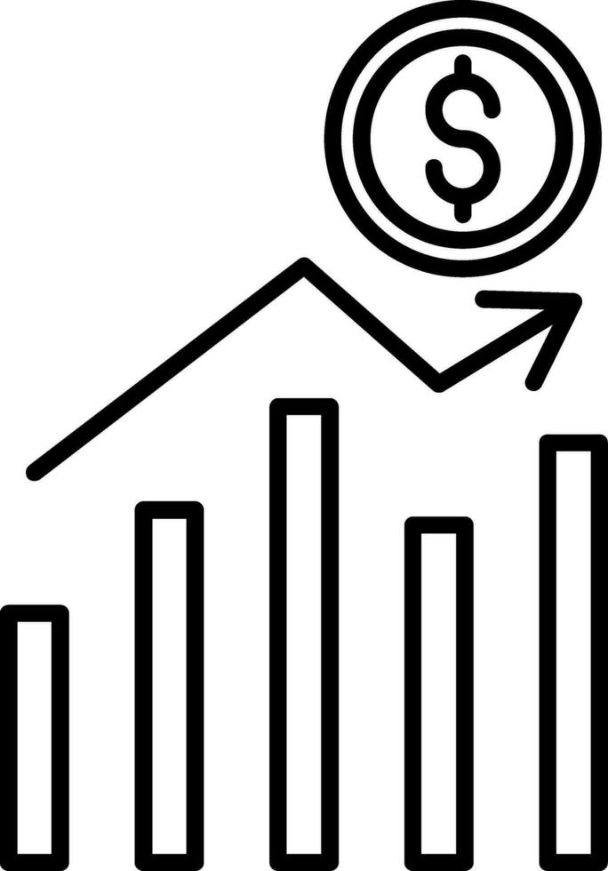 Stock Market Line Icon vector