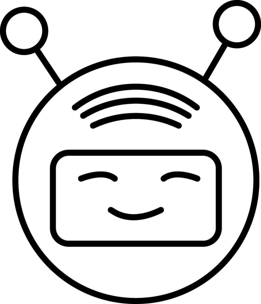 Bot Line Icon vector