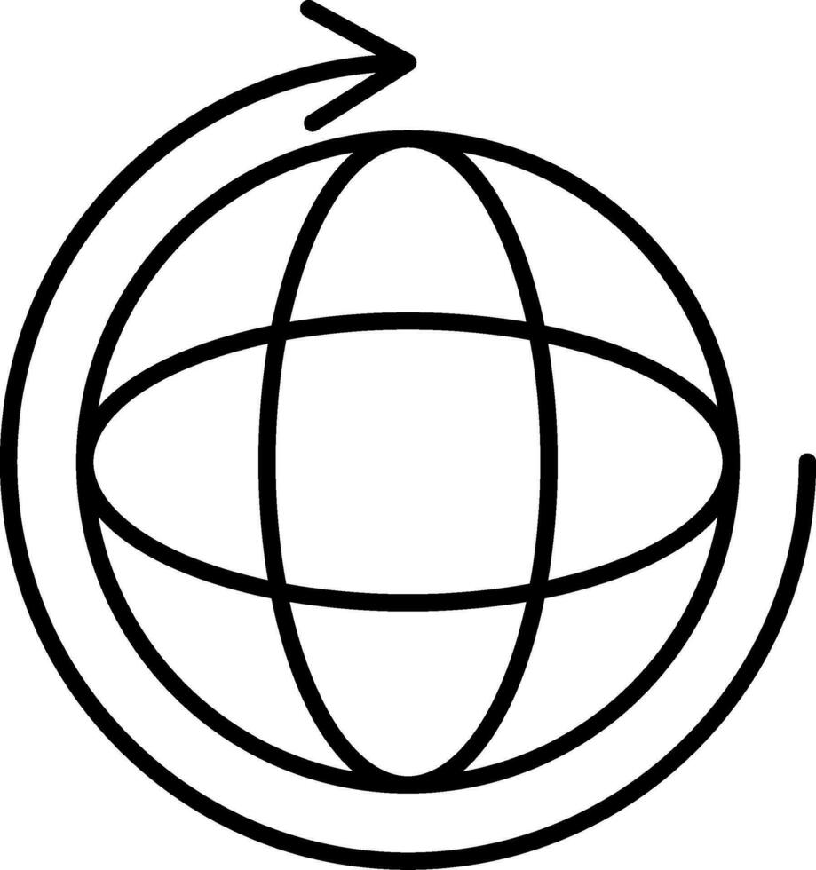 Earth Cycles Line Icon vector
