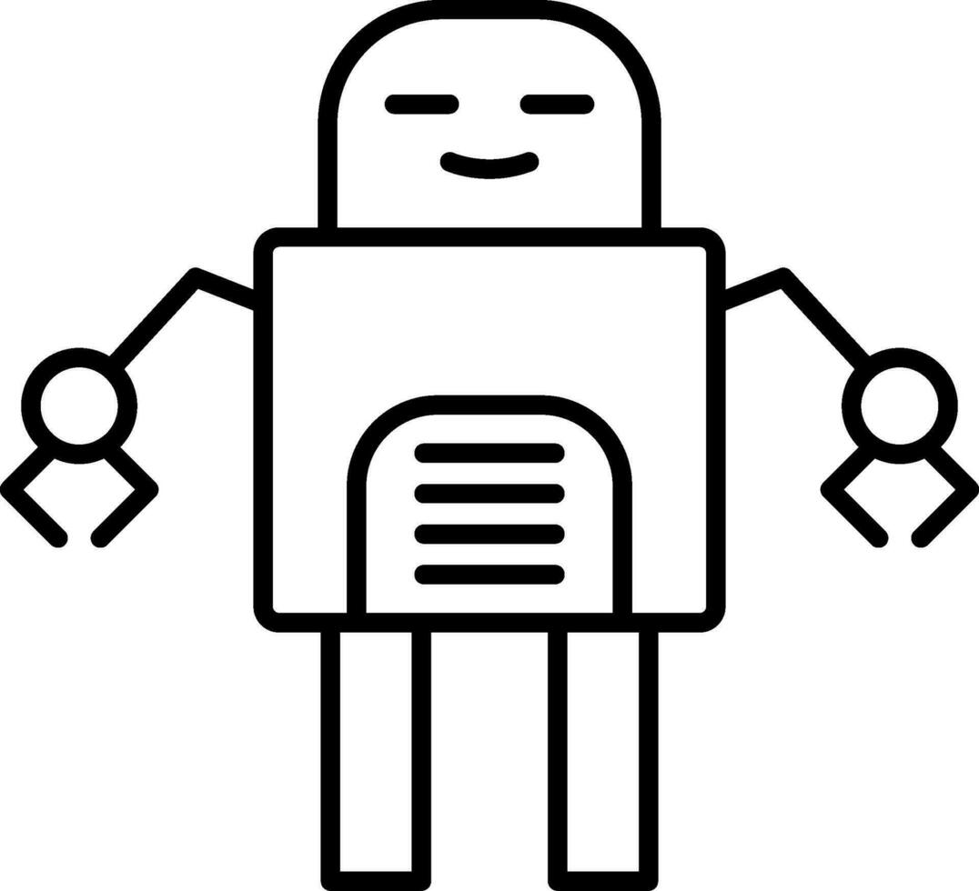 Robot Line Icon 36612234 Vector Art at Vecteezy