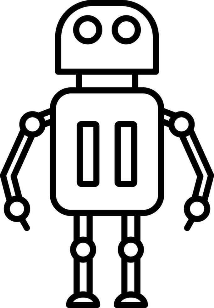 Robot Line Icon vector