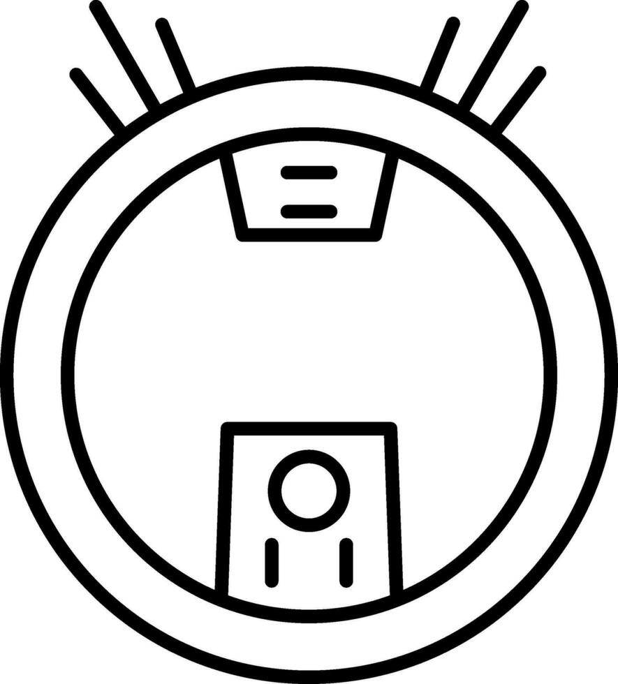 Robot Vacuum Line Icon vector