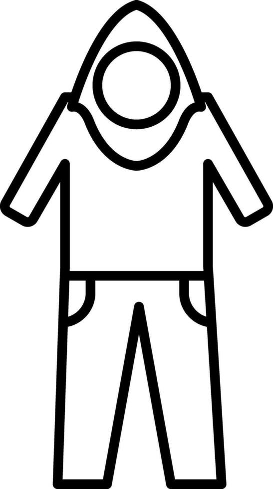 Coverall Line Icon vector