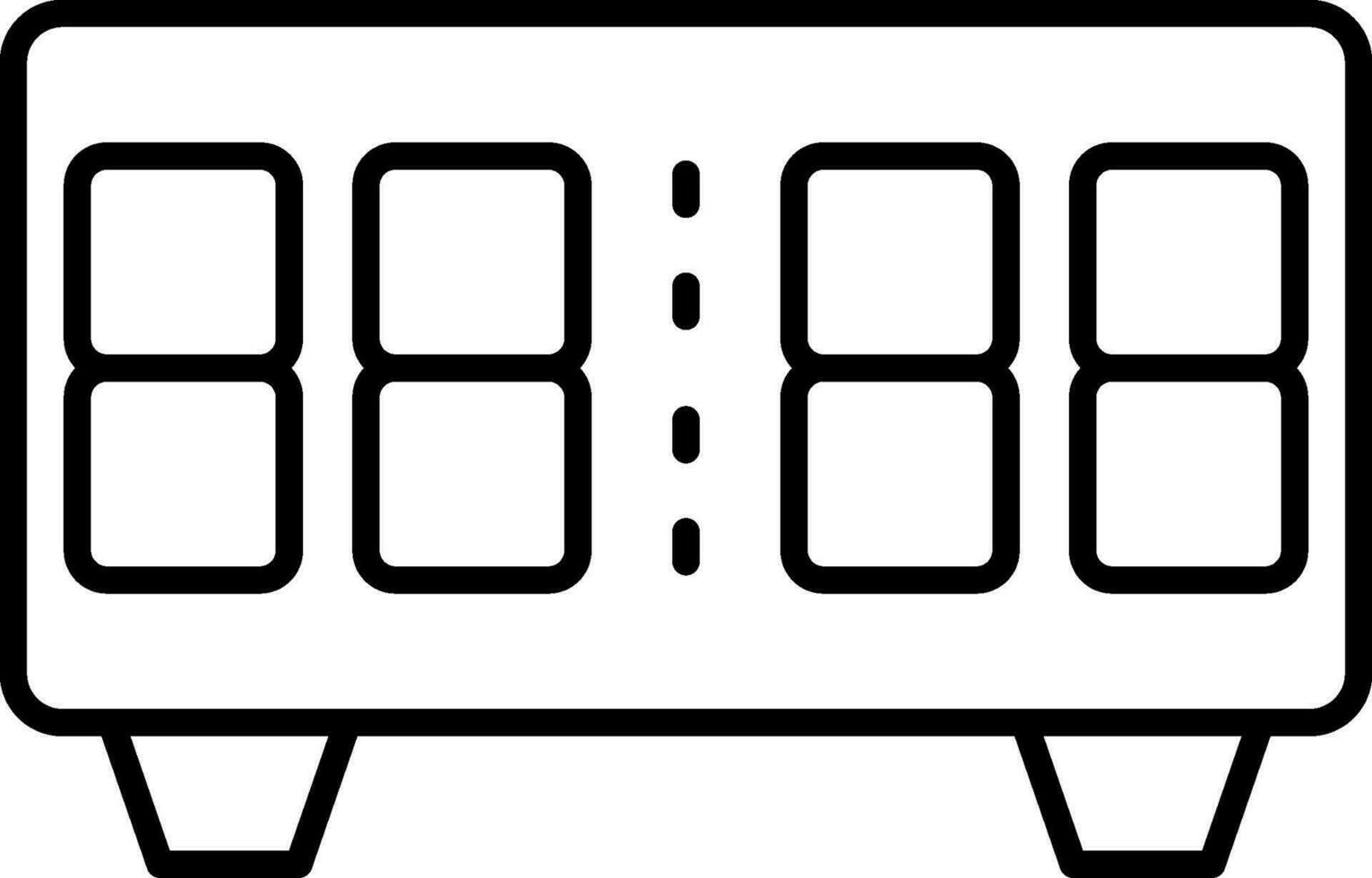 Digital Clock Line Icon vector