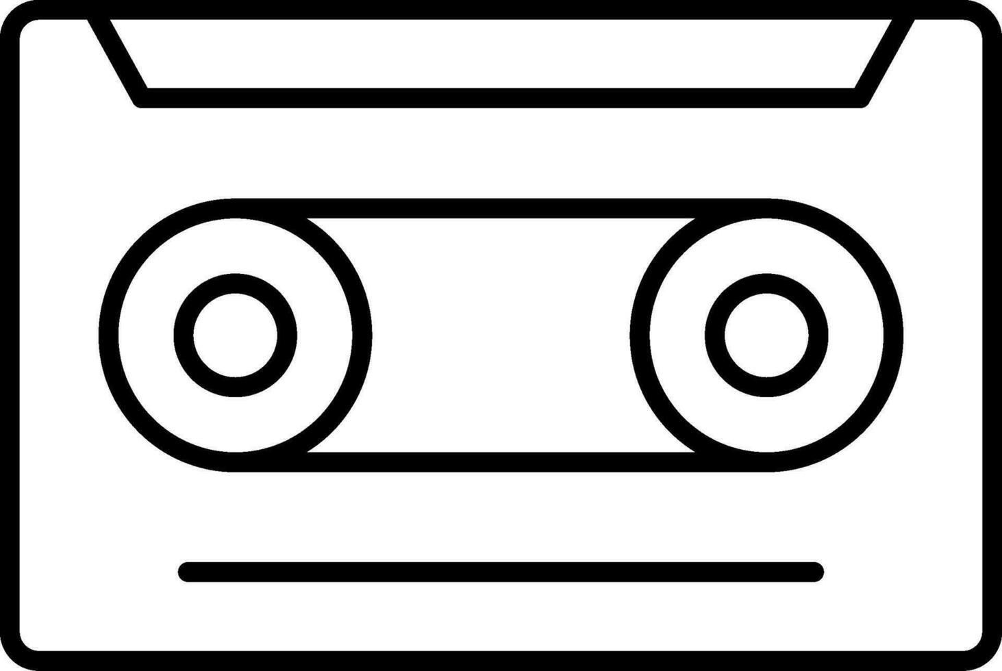 Cassette Line Icon vector