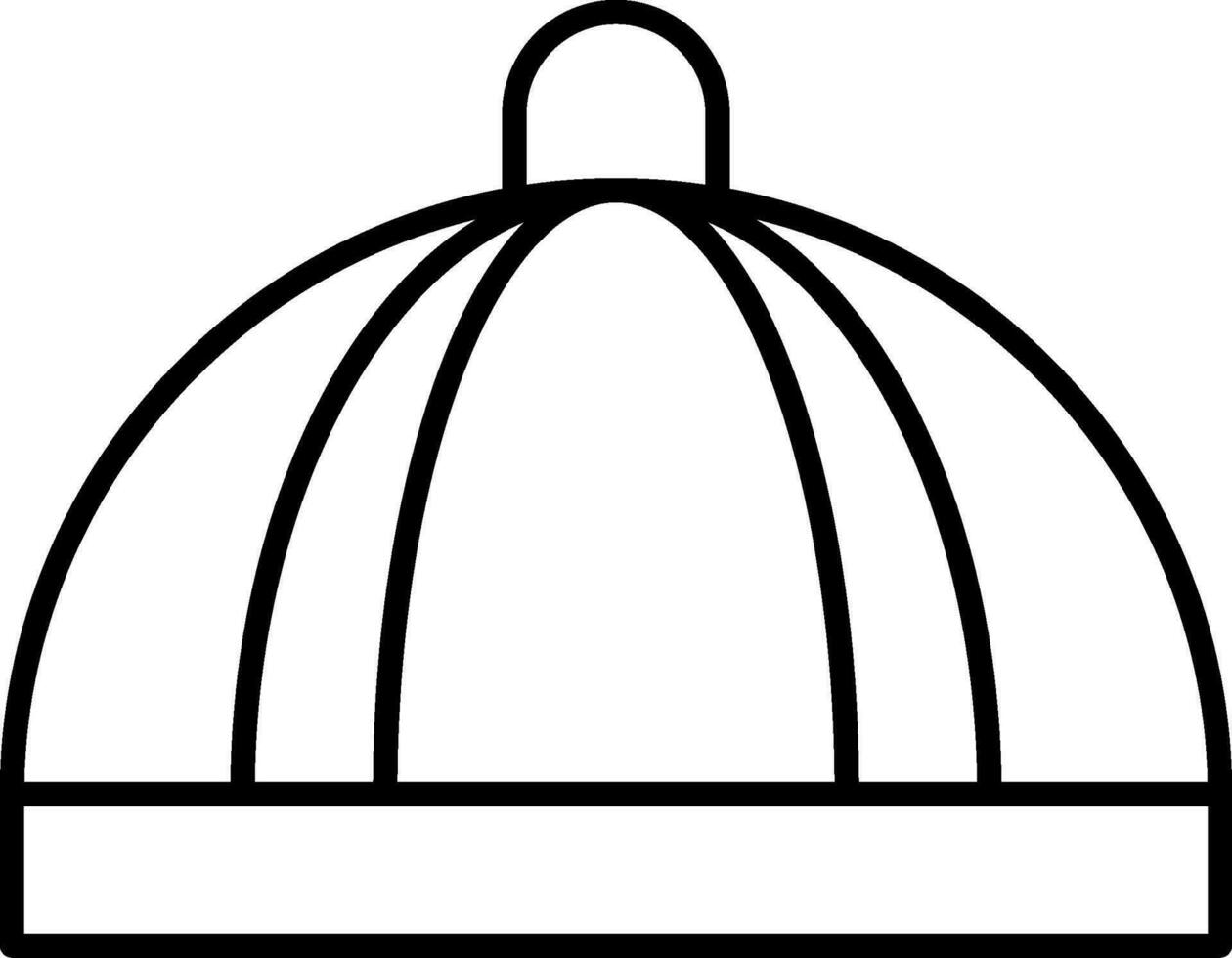 Winter cap Line Icon vector
