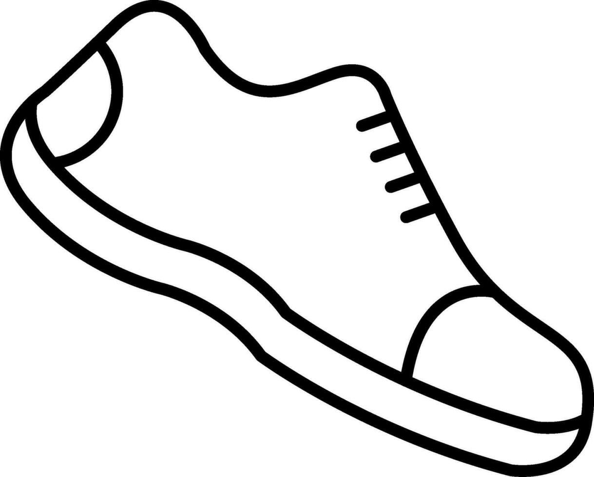 corriendo Zapatos línea icono vector