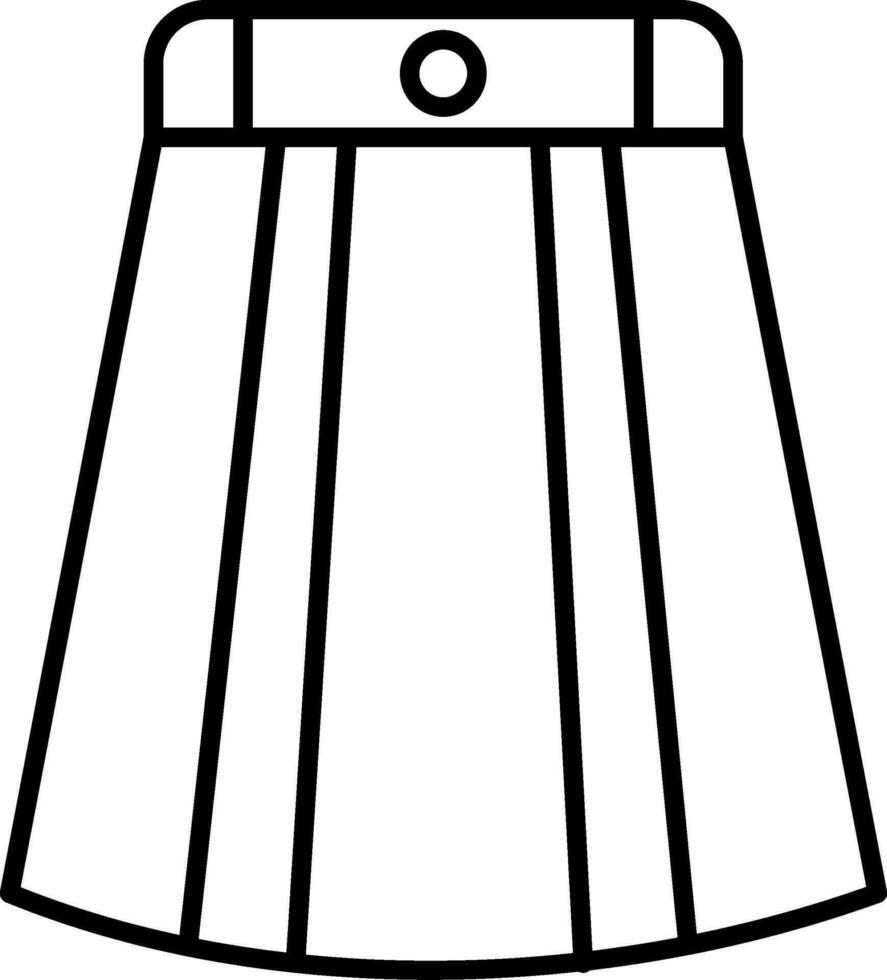 Long Skirt Line Icon vector