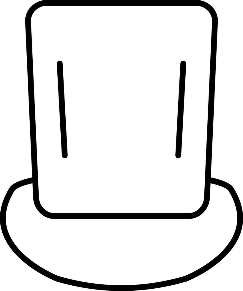 Top Hat Line Icon vector