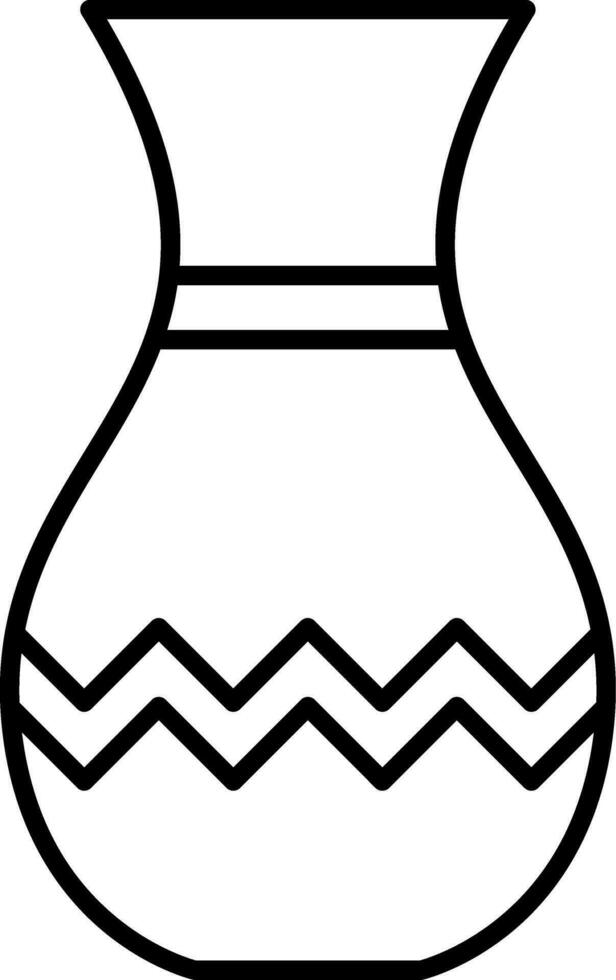 Vase Line Icon vector