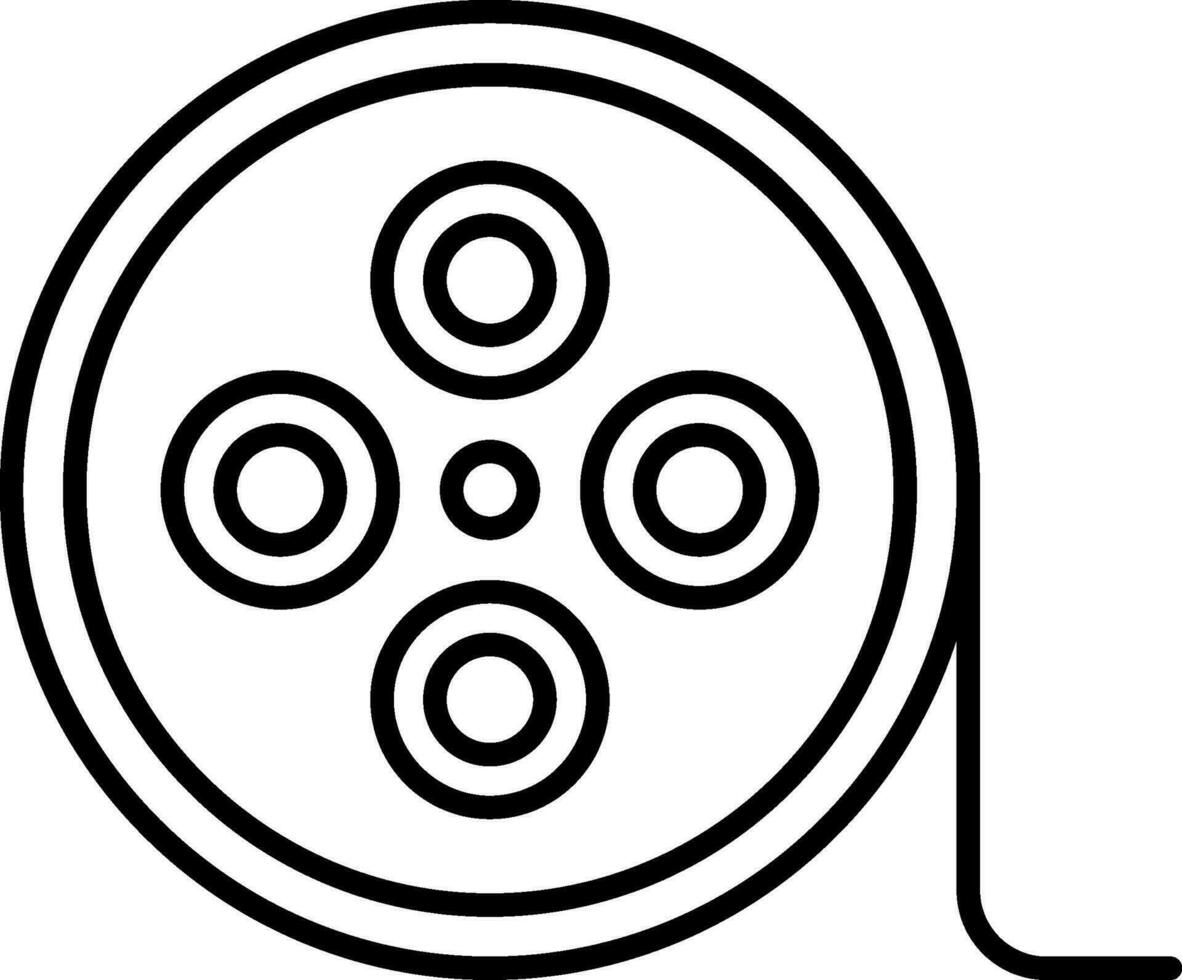 Film Reel Line Icon vector