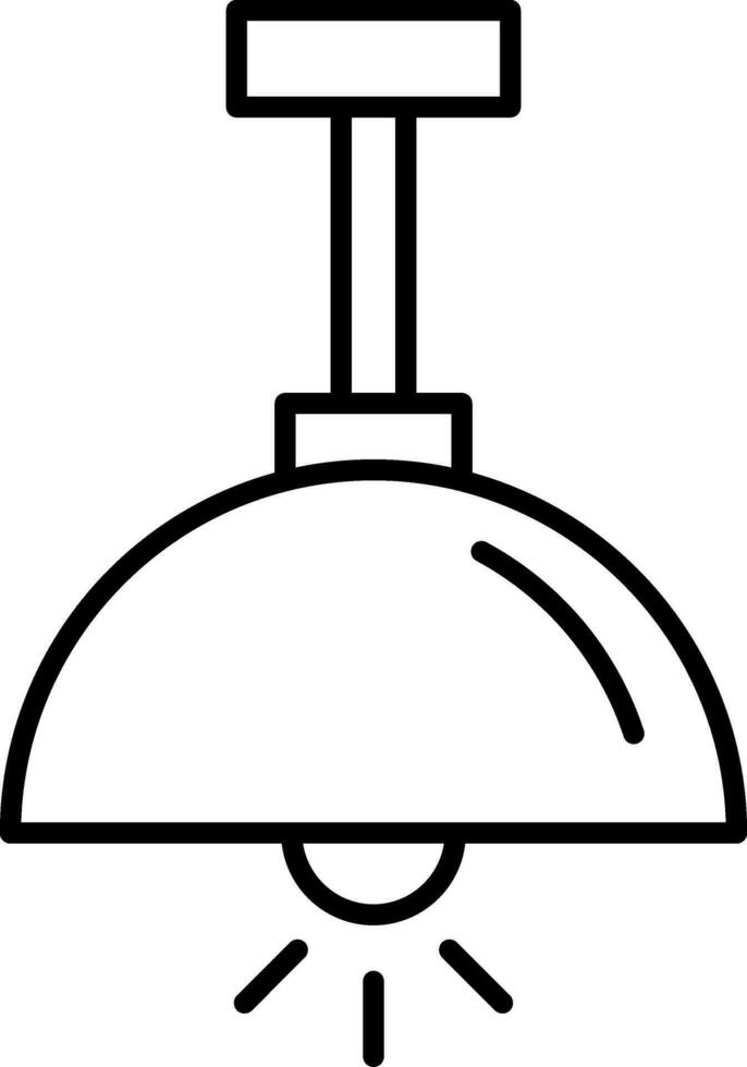 Chandelier Line Icon vector