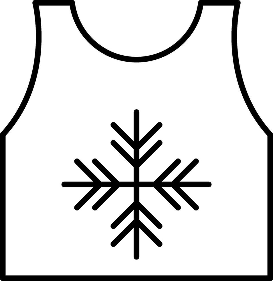 Tanktop Line Icon vector