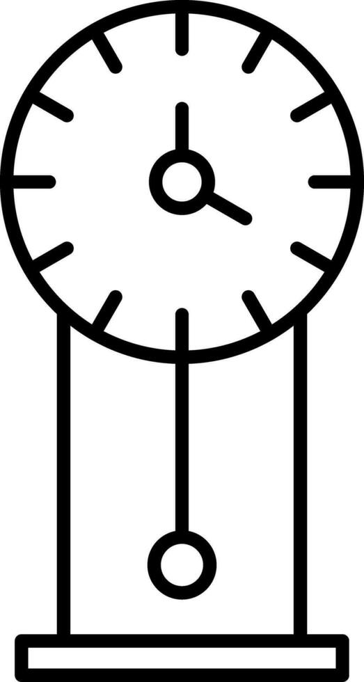 Vintage Clock Line Icon vector