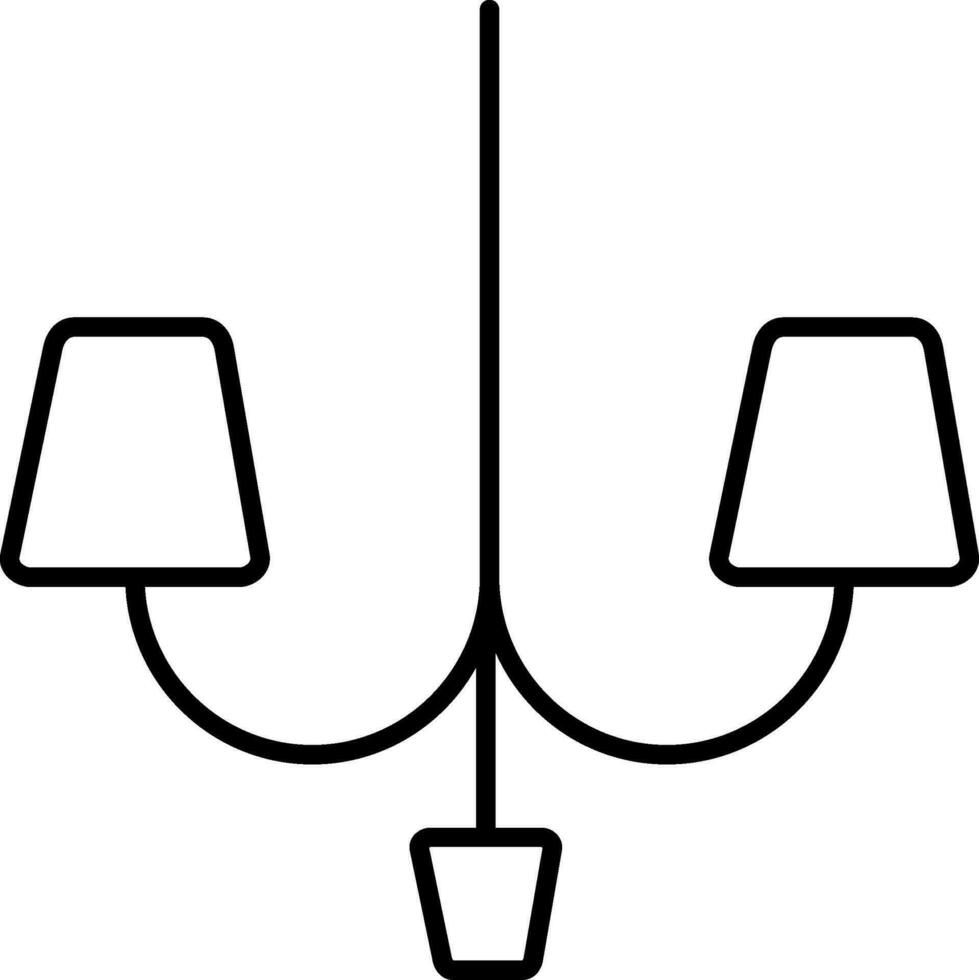 Lamp Line Icon vector