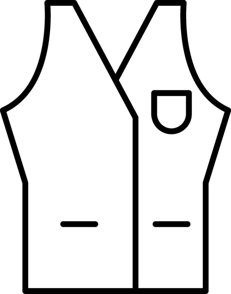 Vest Line Icon vector