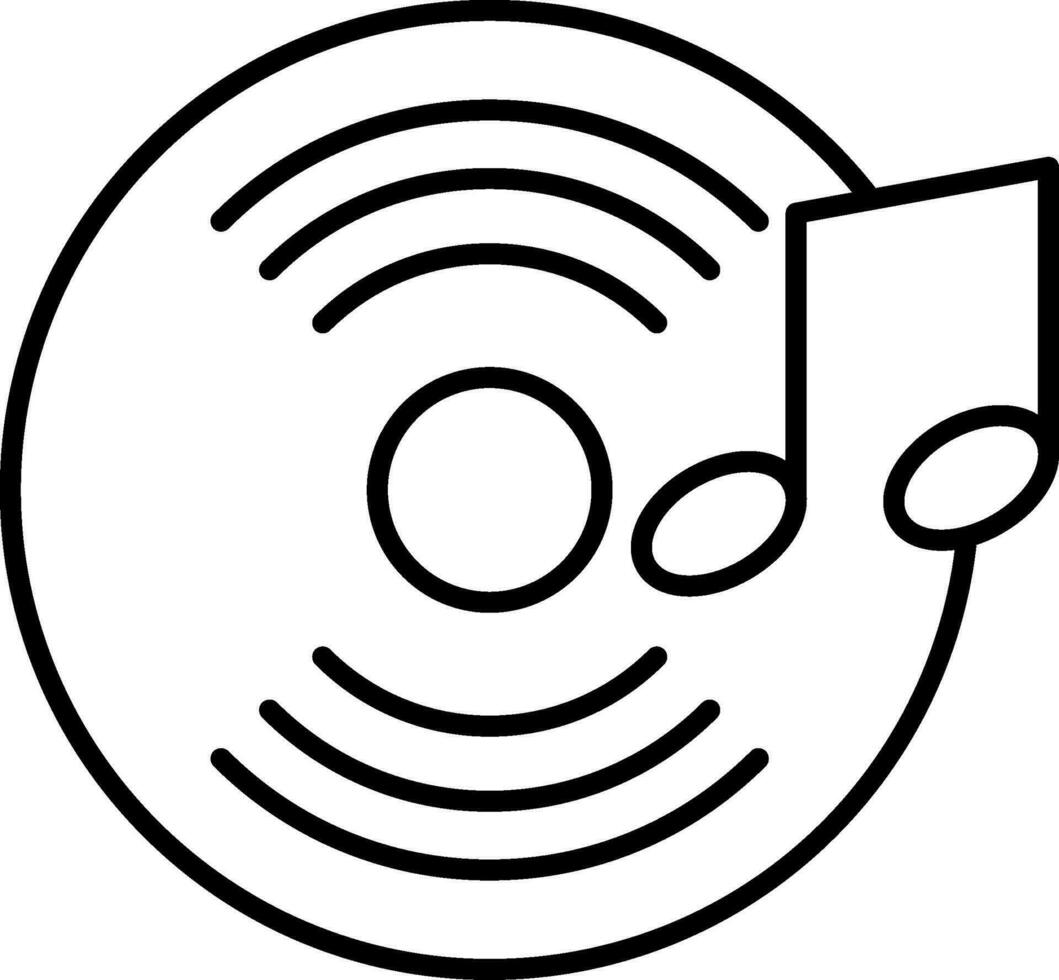 Vinyl Record Line Icon vector