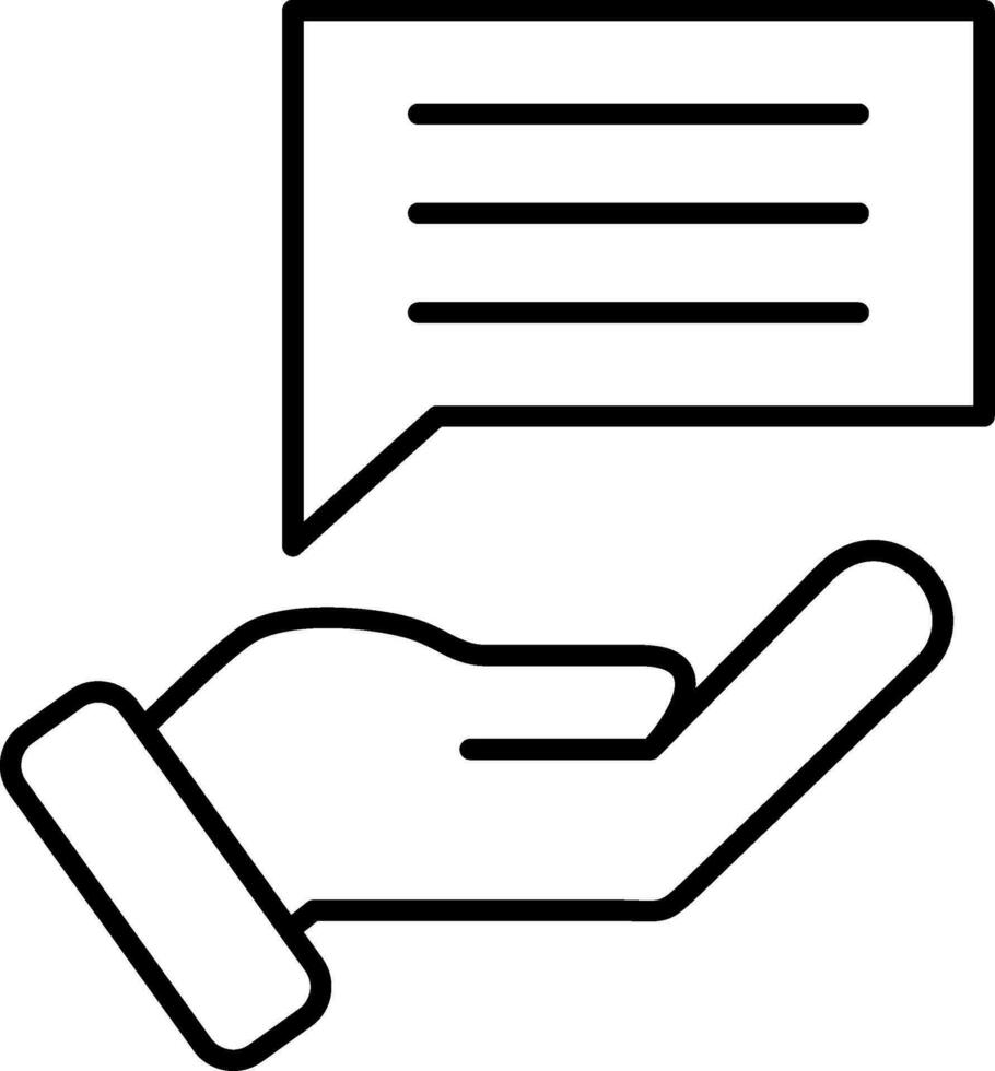 Feedback Line Icon vector