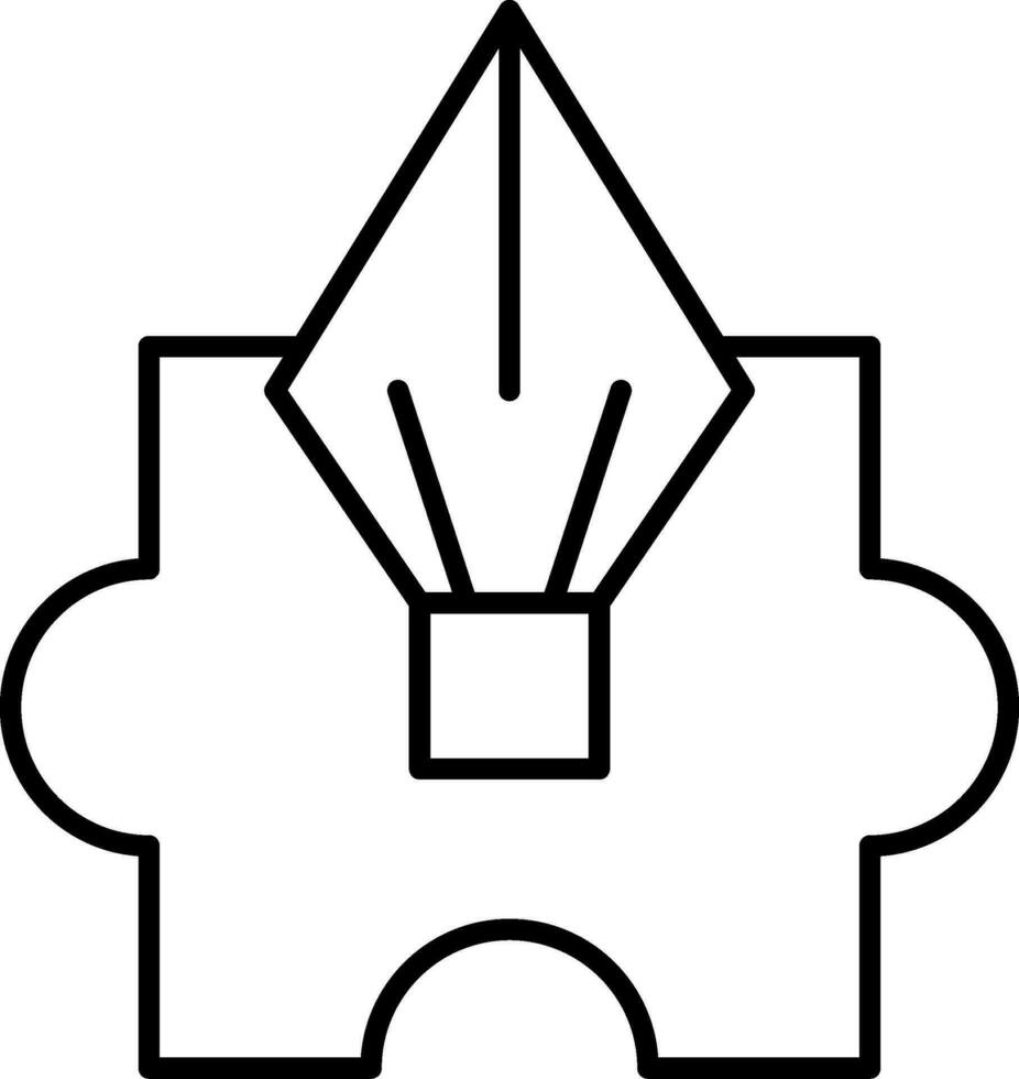 Puzzle Line Icon vector