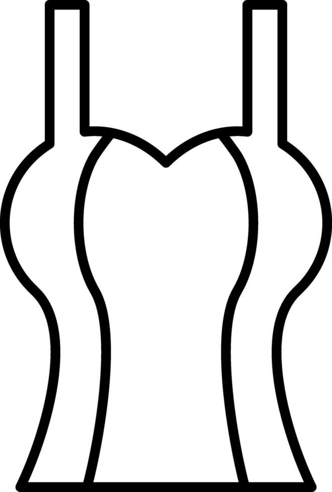 Tanktop Line Icon vector
