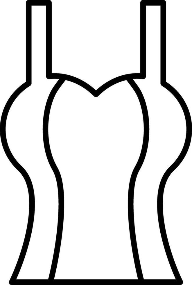 Tanktop Line Icon vector