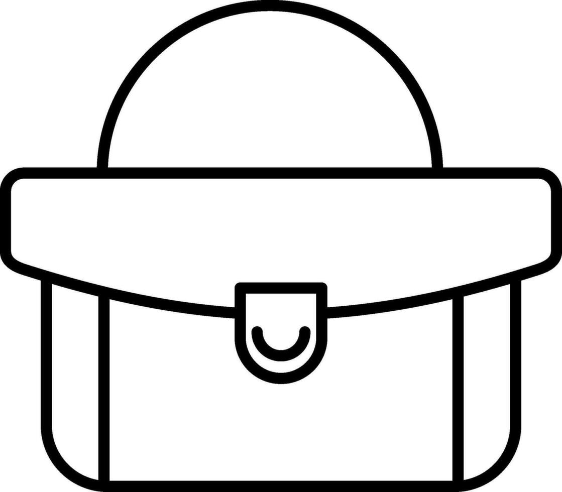 Woman Bag Line Icon vector