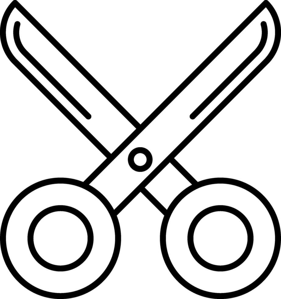 scissor Line Icon vector