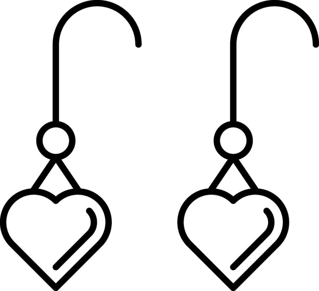 Earrings Line Icon vector