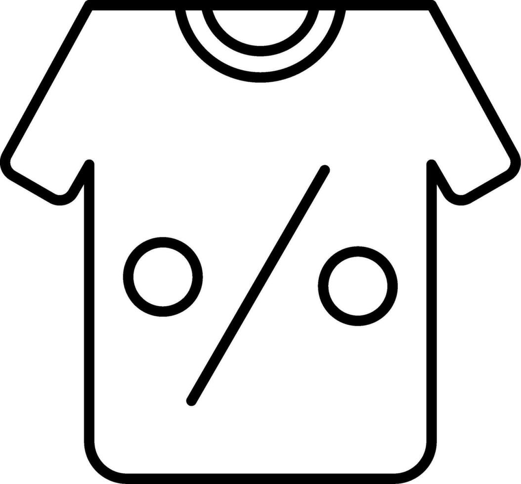 Tshirt Line Icon vector