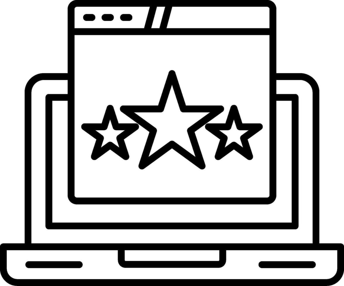 Rating Line Icon vector