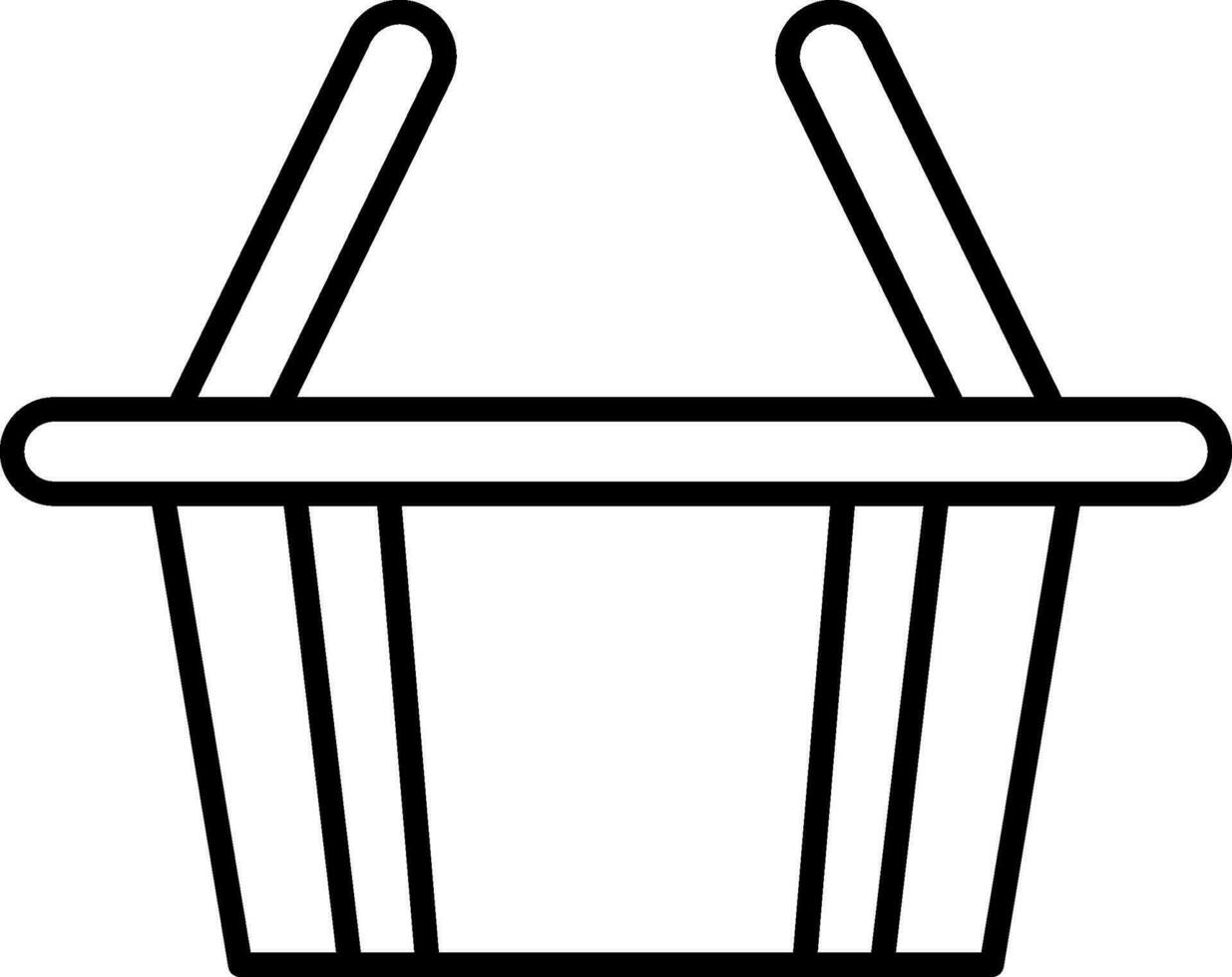 Shopping Basket Line Icon vector