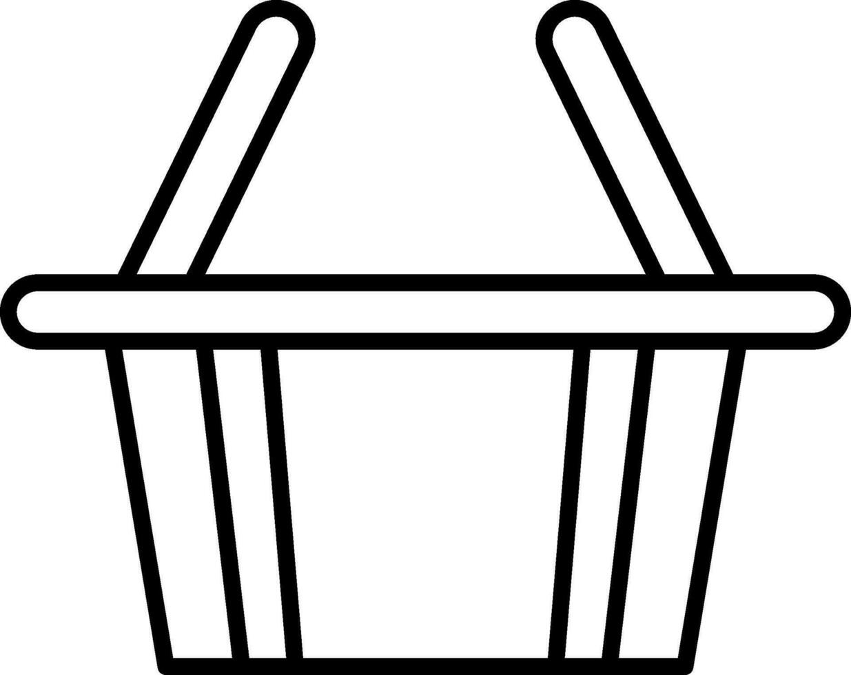 Shopping Basket Line Icon vector