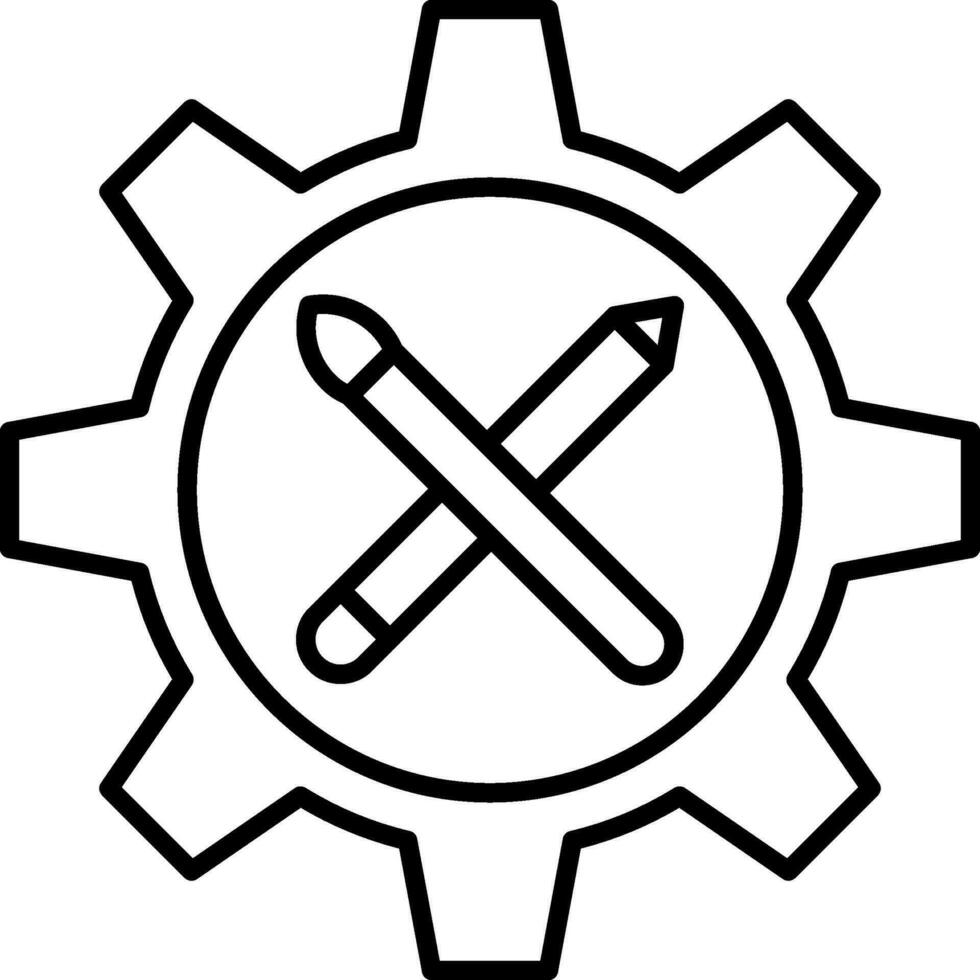 Gear Line Icon vector