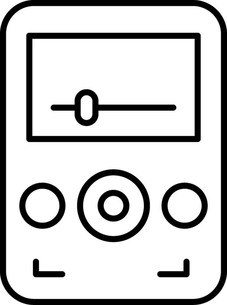 Audio Player Line Icon vector