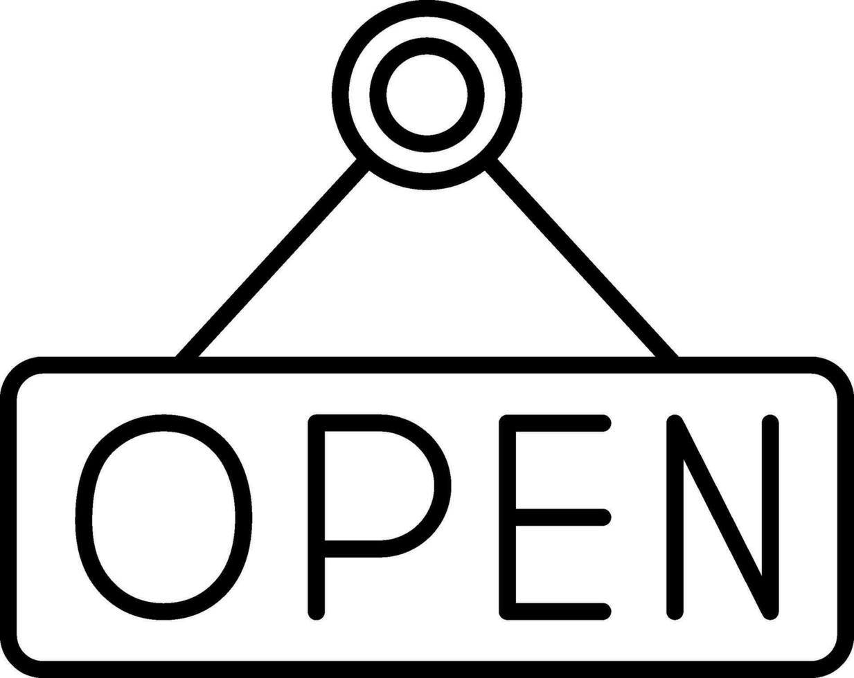 Open Line Icon vector