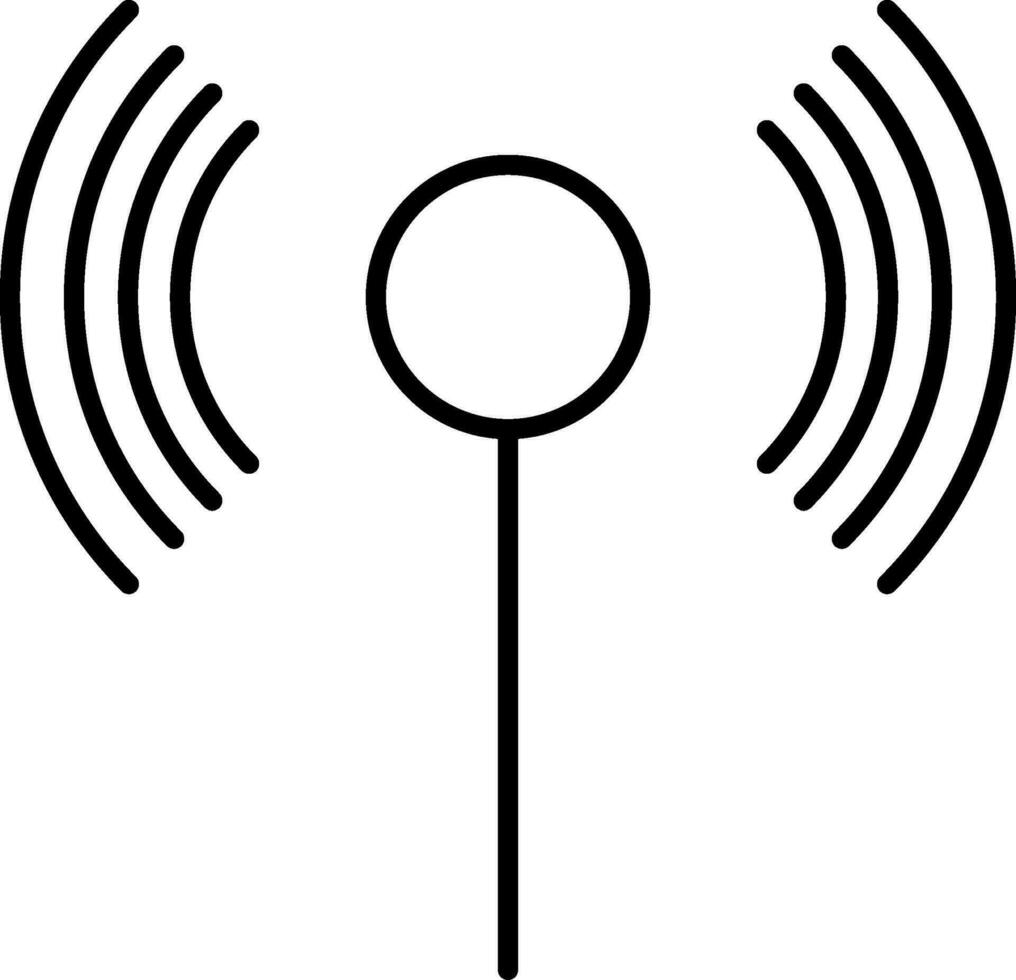 icono de línea wifi vector