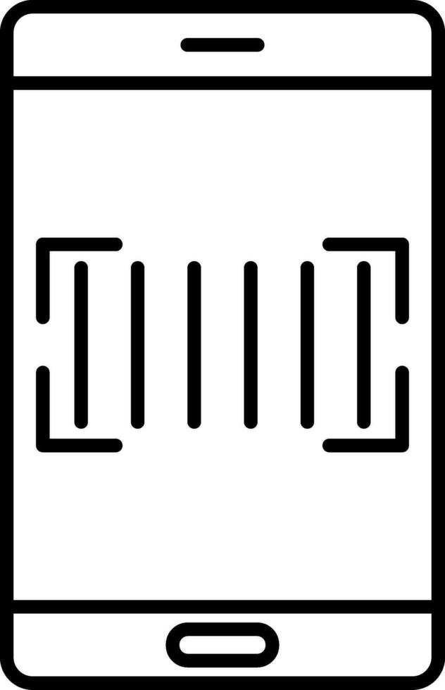 Barcode Scanner Line Icon vector