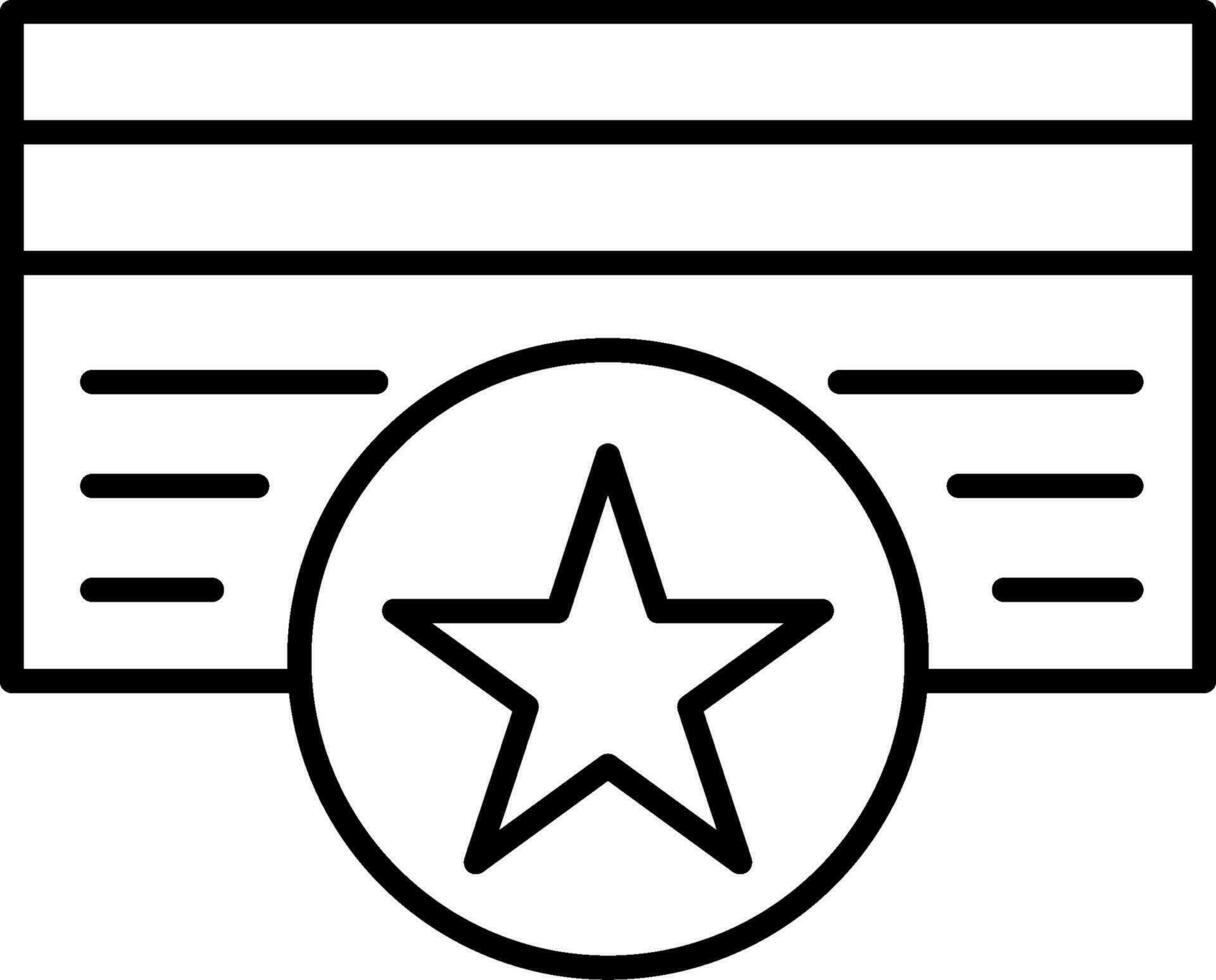 Member Card Line Icon vector